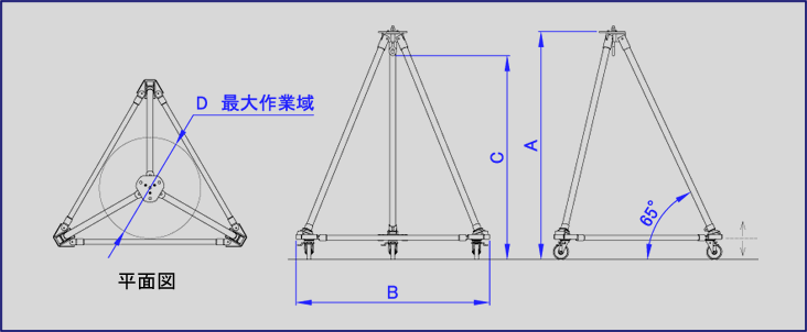 吊り三脚KC型 - 江崎機械工業株式会社