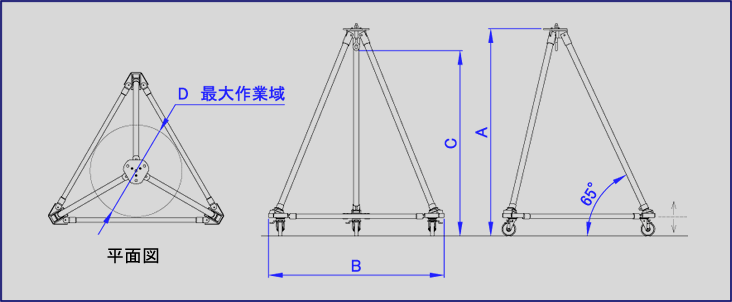 注目ショップ 江崎 アルミ合金製三脚ＫＳ型 伸縮タイプ 定格荷重５００ｋｇ 〔品番:KS40-500〕 3150343 送料別途見積り,法人  事業所限定